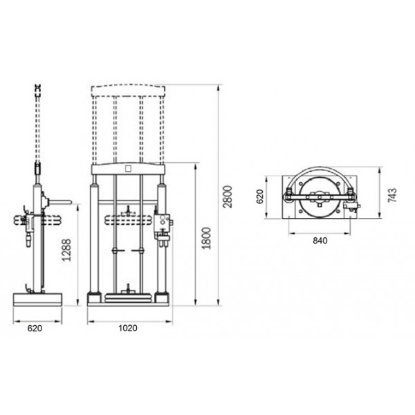 MECLUBE 013-3100-000 Pompe à graisse industrielle complète pour fûts de 180  - 220 kg