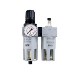 Régulateur pression air avec manomètre, filtre et huileur 1/2" Gaz