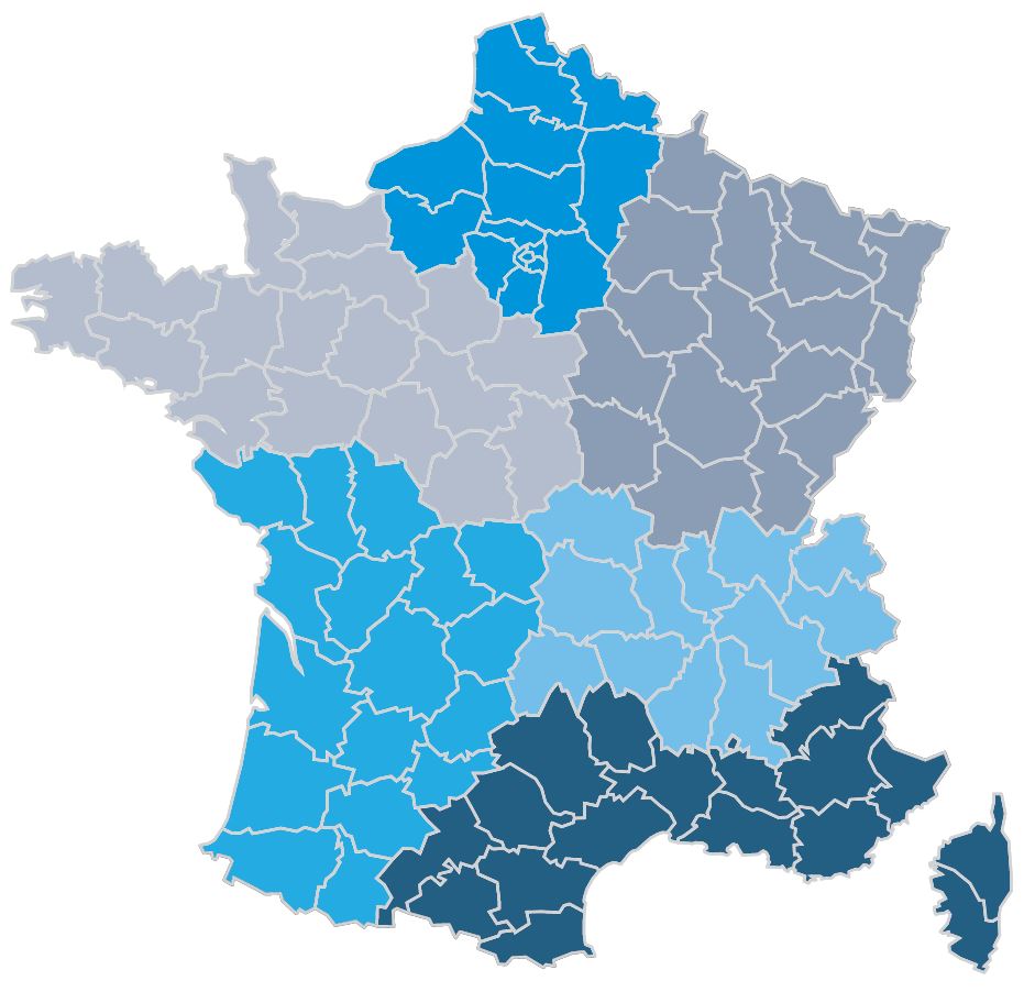 Carte de France des commerciaux