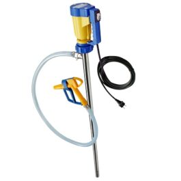 Pompe électrique vide-fût 49 l/min avec tube et arbre inox