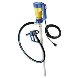 Pompe électrique vide-fût 49 l/min avec tube PVDF et arbre hastelloy