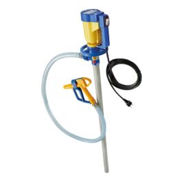 Pompe électrique vide-fût 87 l/min avec tube polypropylène et arbre hastelloy