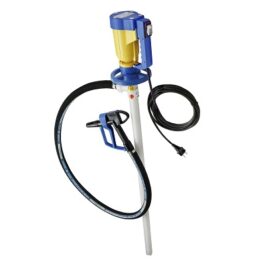 Pompe électrique vide-fût 87 l/min avec tube PVDF et arbre hastelloy