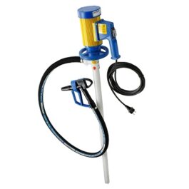 Pompe électrique vide-fût 112 l/min avec tube PVDF et arbre hastelloy