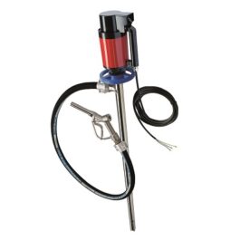 Pompe électrique vide-fût ATEX 82 l/min avec tube et arbre inox 316Ti