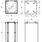 Dimensions du support d'enrouleur colonne Algi